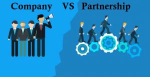 Difference between Partnership and Company