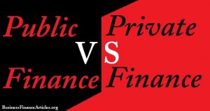 difference between public finance and private finance