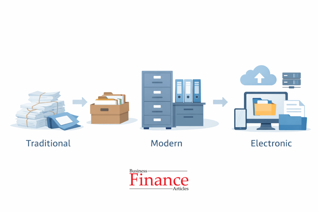 comparison of traditional modern and electronic filing systems