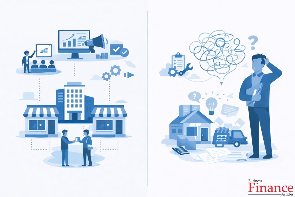 Comparison between franchising and starting an independent business