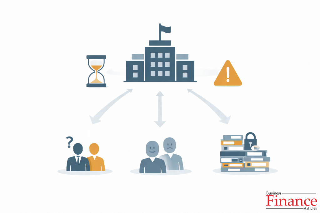 Key disadvantages of centralization including delays, low morale, rigidity, and management overload