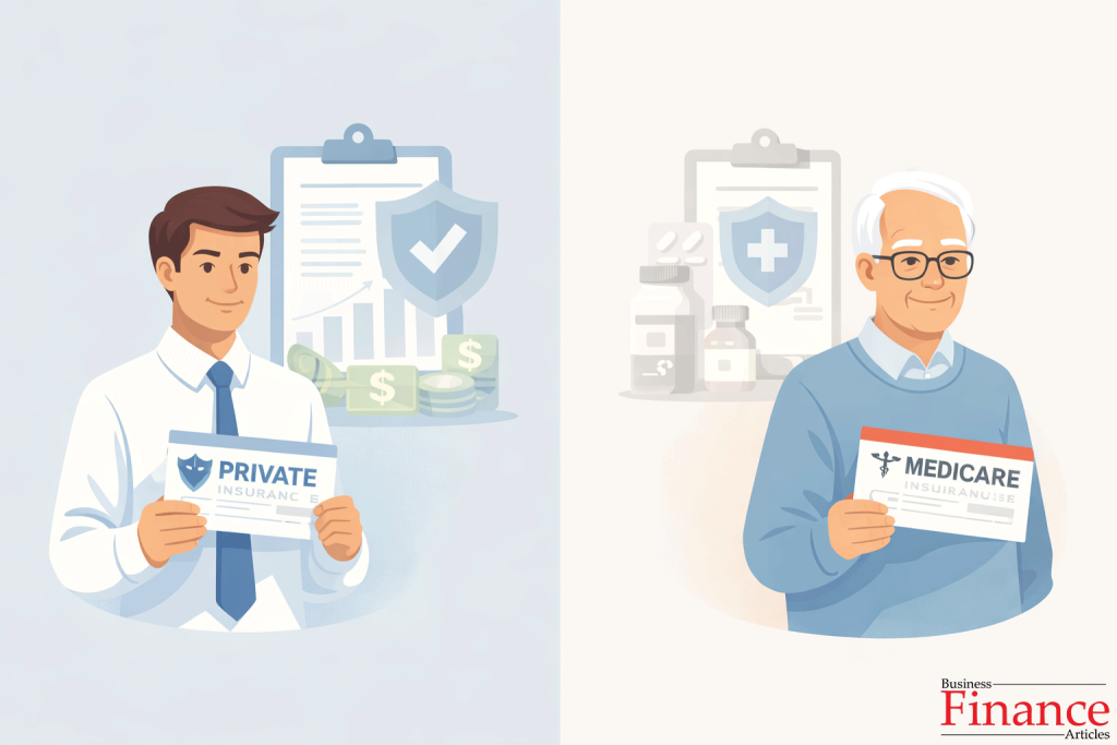Comparison between private health insurance and Medicare