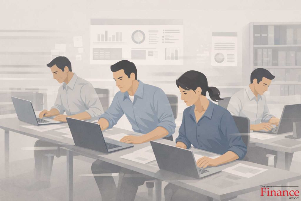 Skilled team executing tasks with speed and precision under a pacesetting leader who leads by example