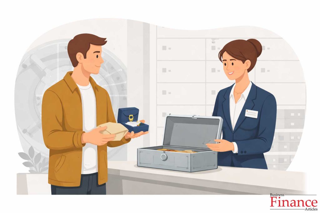 Bank safe deposit box service illustrating bailment in banking custody