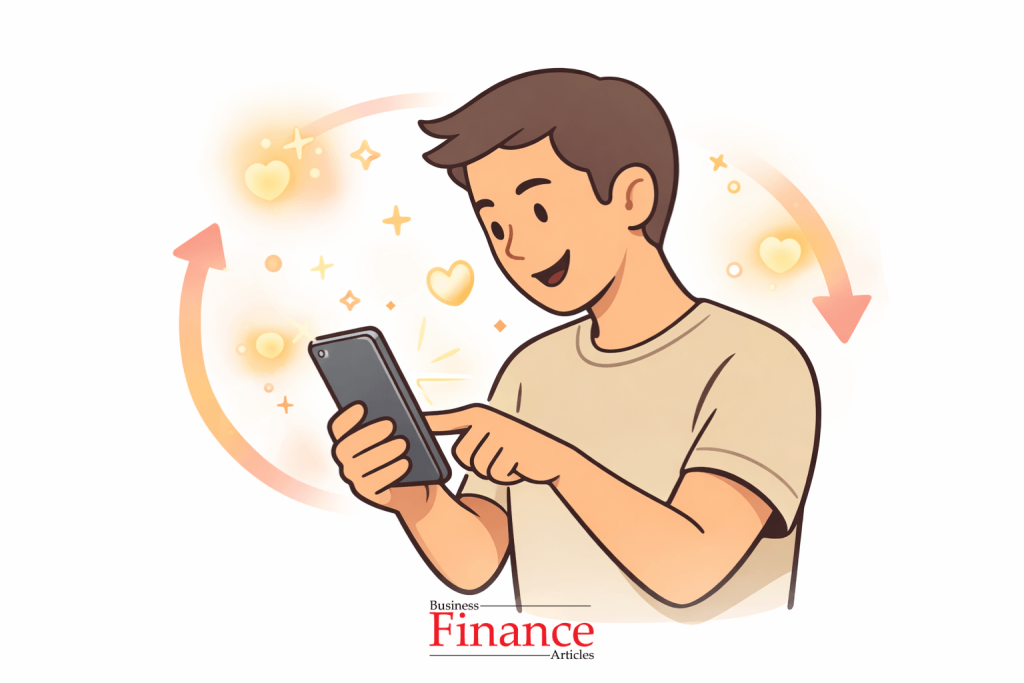 person experiencing emotional reward after making an impulse purchase