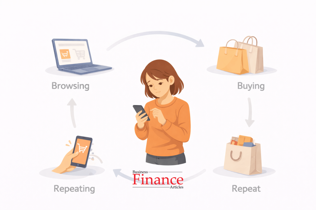 visual representation of impulse buying becoming a repeated habit