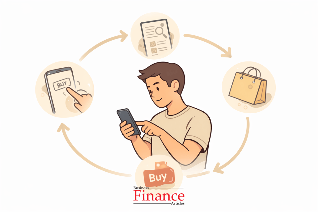 visual representation of automatic impulse buying habit loop