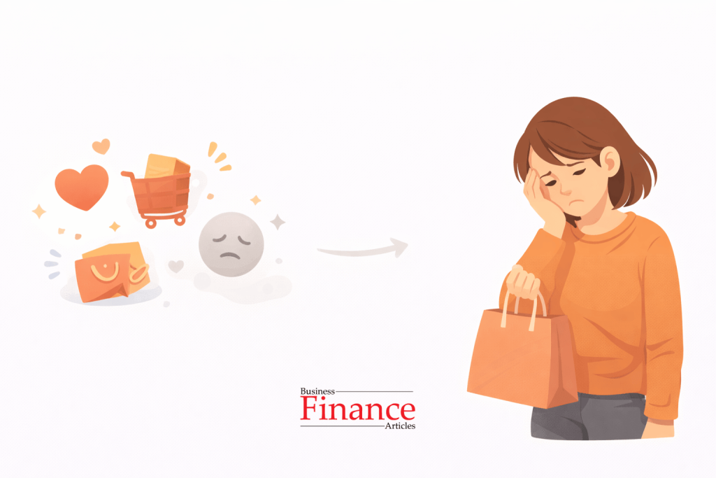 person feeling regret after impulse buying decision