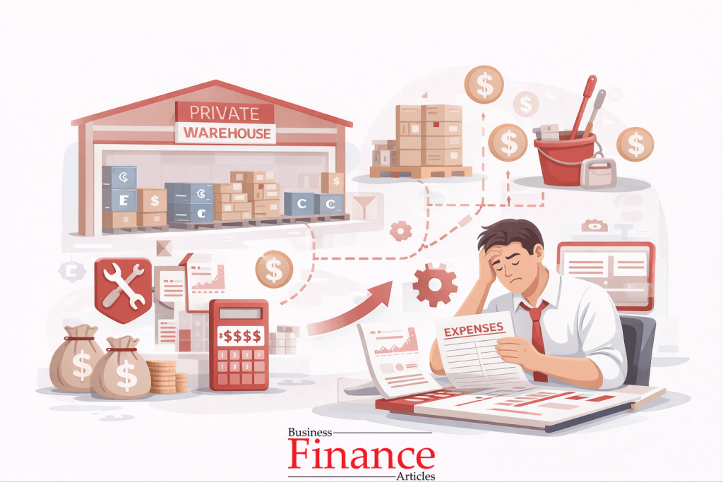 Private warehouse showing high cost and maintenance burden for business