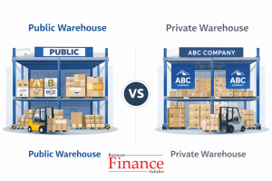 Public vs private warehouse comparison showing differences in ownership and storage structure