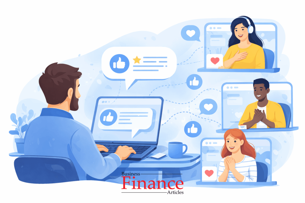 illustration of digital appreciation message sent to remote employee