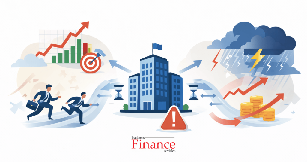 Centralized organization struggling in a dynamic environment with slow response and decision delays