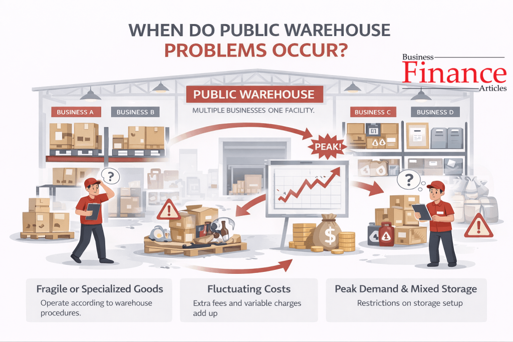 Situations where public warehouse disadvantages affect business operations