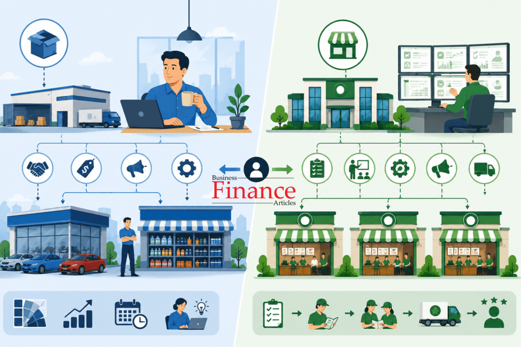 Comparison of operational control in product and business format franchising